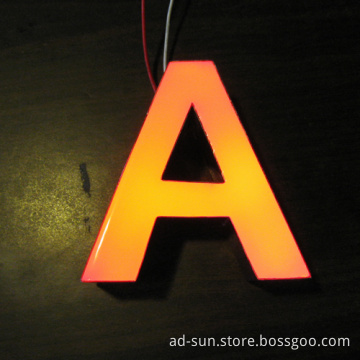 Face-Lit Plexiglas Letter